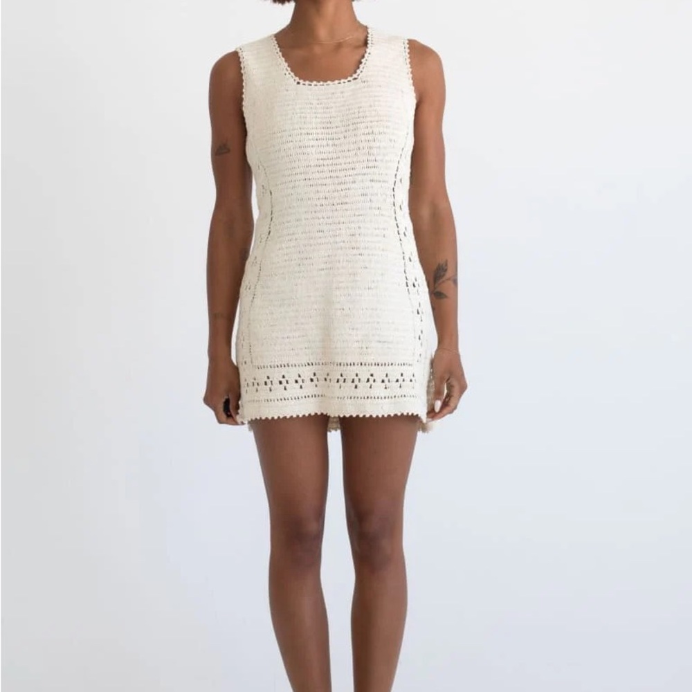 Rumored Jones Crochet Mini Dress